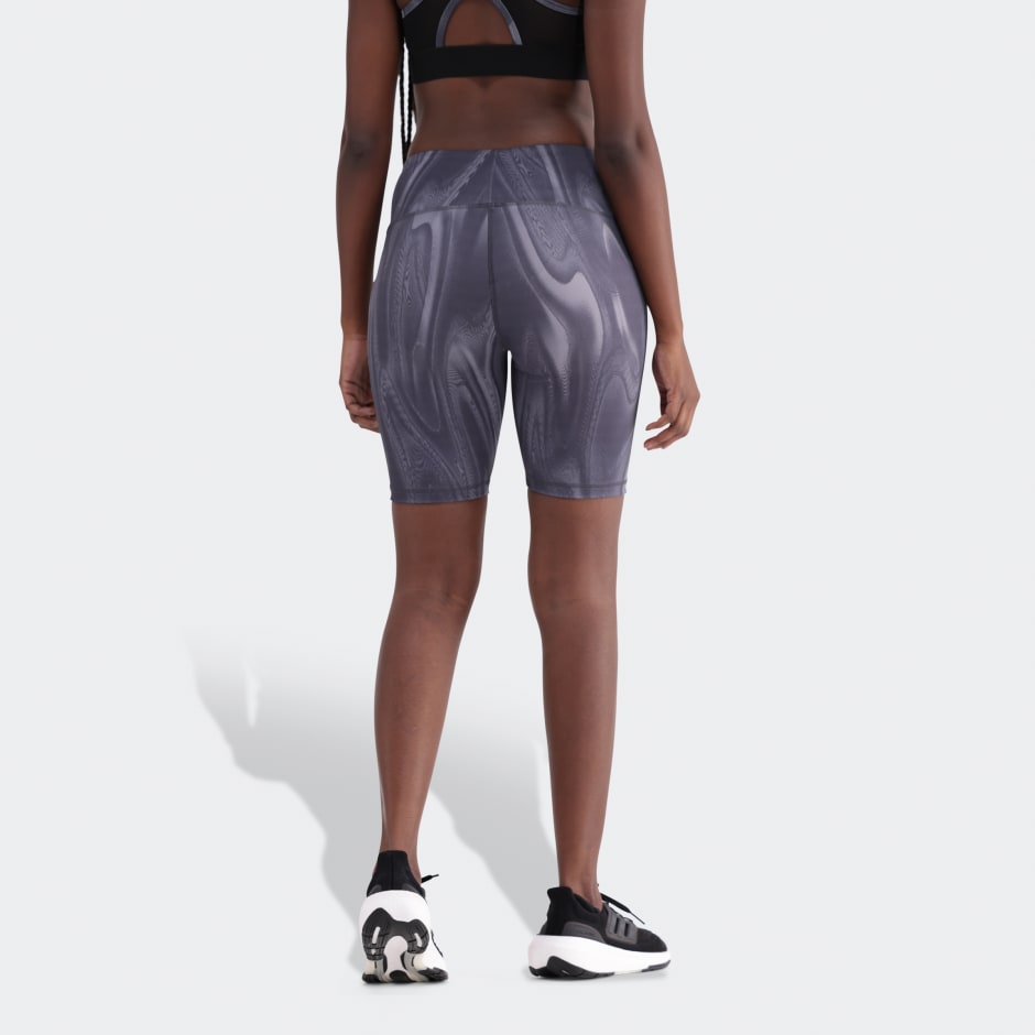 Training Essentials 3-Stripes High-Waisted Short Leggings