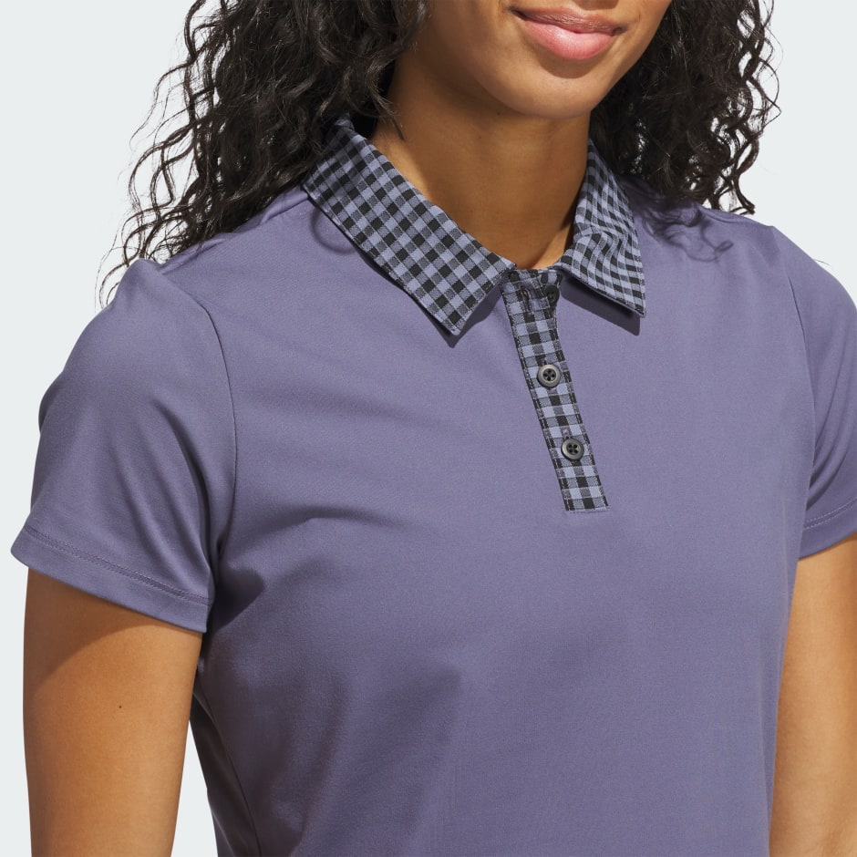 Ultimate365 Gingham Short Sleeve Polo Shirt