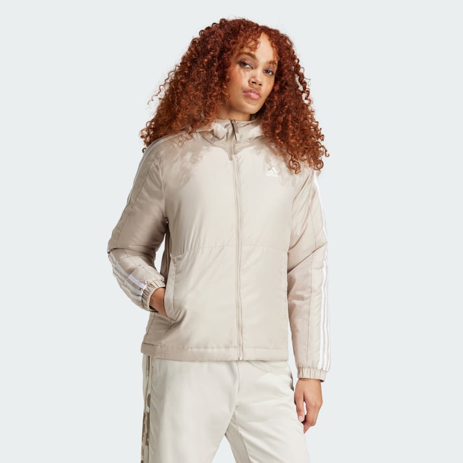 Essentials 3-Stripes Insulated Hooded Jacket