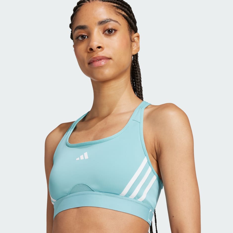 Powerimpact Train Medium-Support 3-Stripes Bra