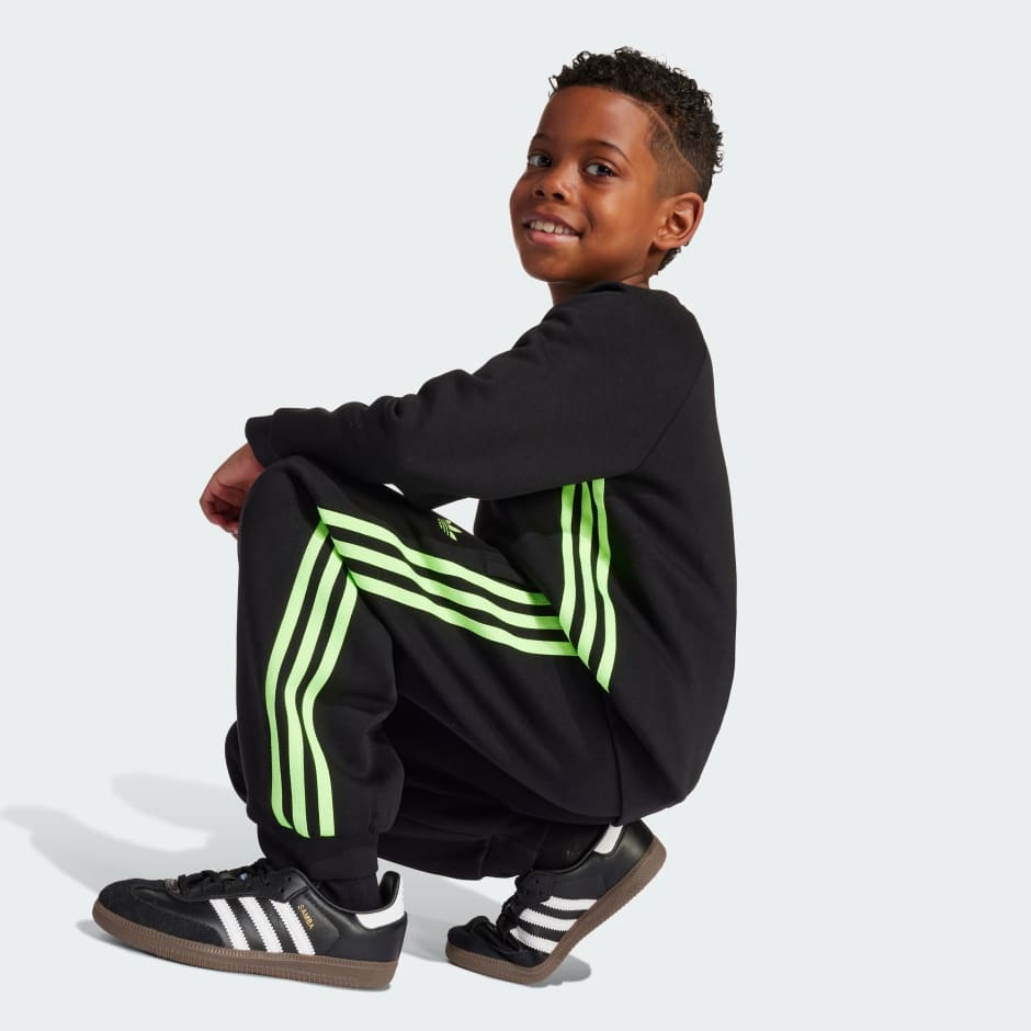 Set pentru copii cu bluză cu guler rotund