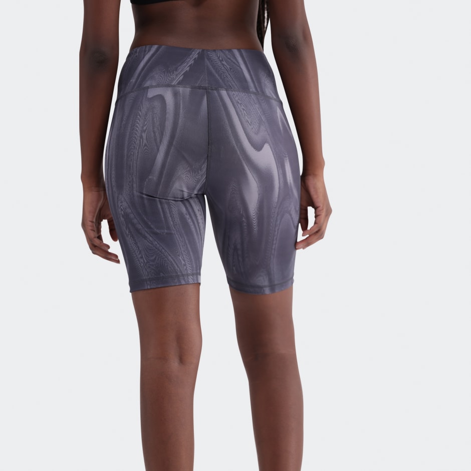 Training Essentials 3-Stripes High-Waisted Short Leggings