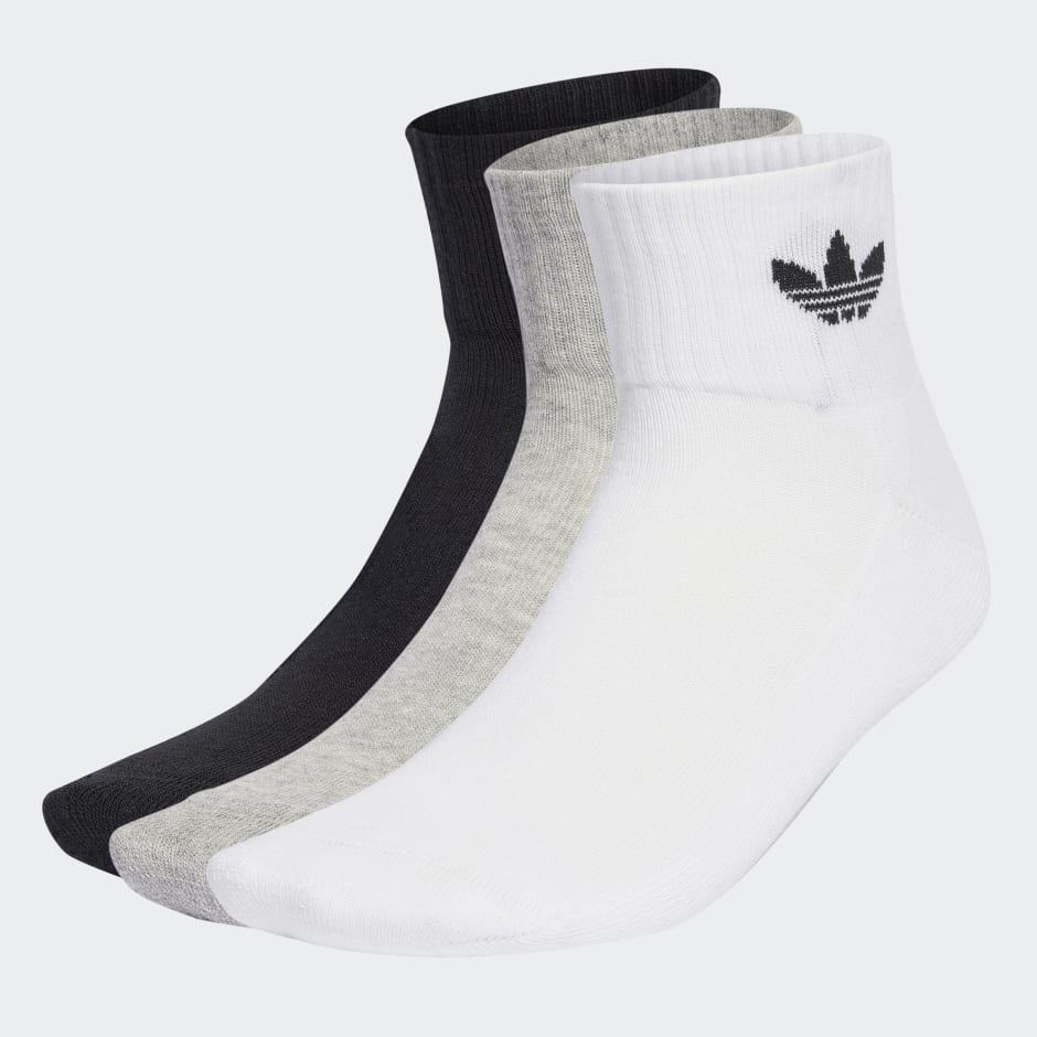 Accessories - Mid Crew Socks 3 Pairs - White | adidas Oman
