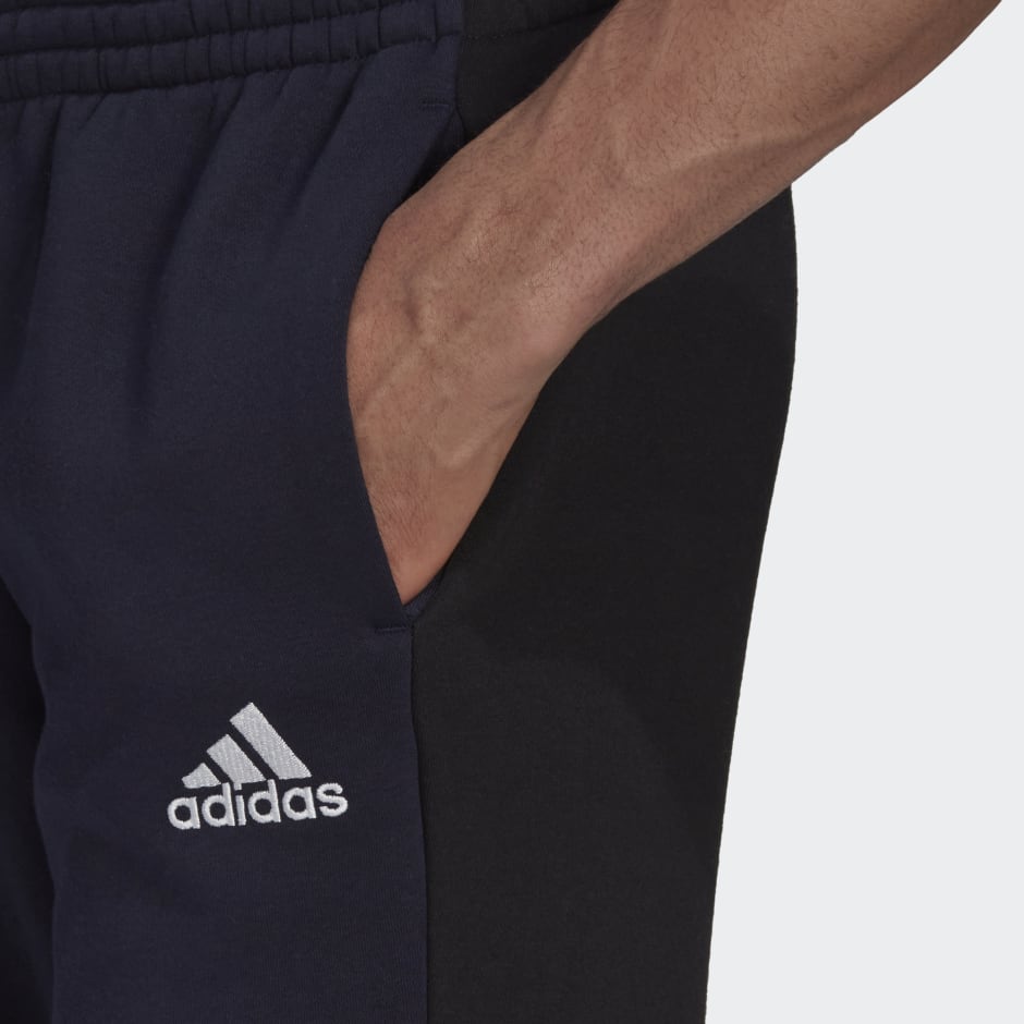 men's adidas essential colorblock fleece jogger pants