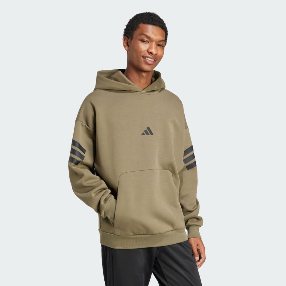 Adidas stripes hoodie hotsell