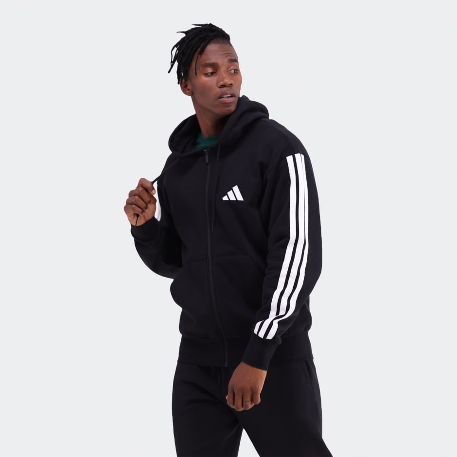 Essentials 3-Stripes Fleece Hoodie