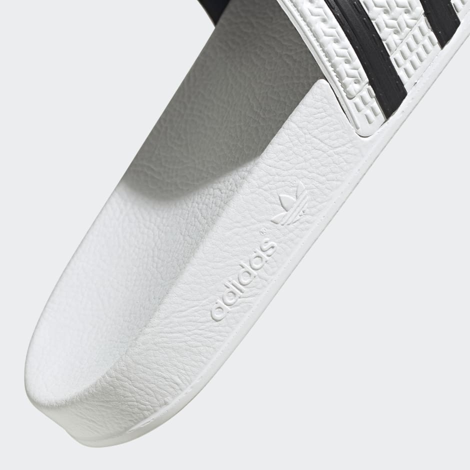 adidas adilette slides white black