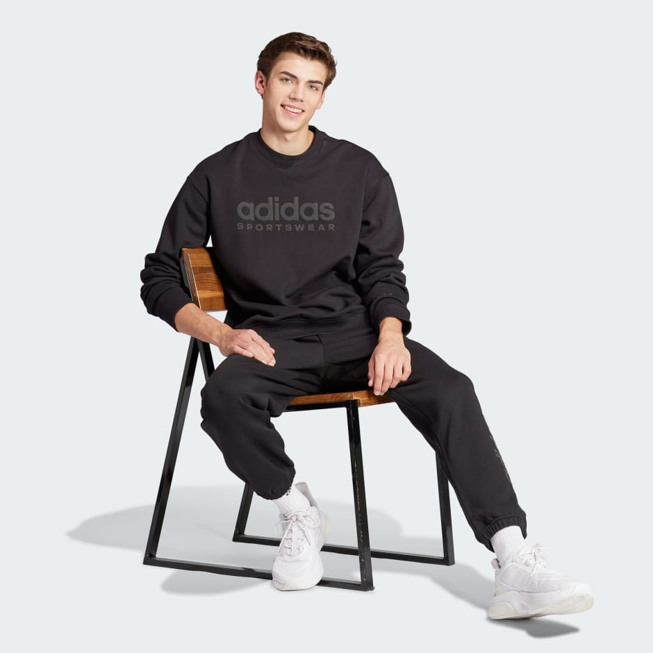 Men's Clothing - ALL SZN Fleece Graphic Sweatshirt - Black | adidas Oman