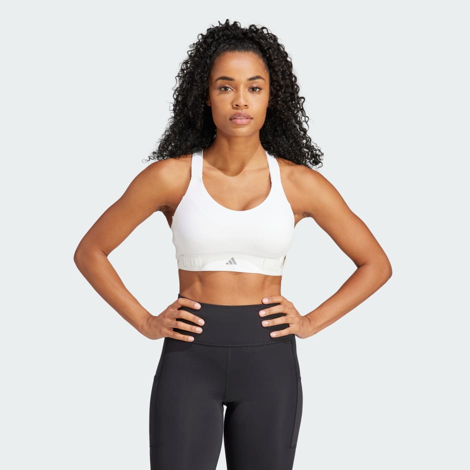 adidas Womens FastImpact Luxe Run High-Support Bra Black/White 2XLC :  : Clothing, Shoes & Accessories