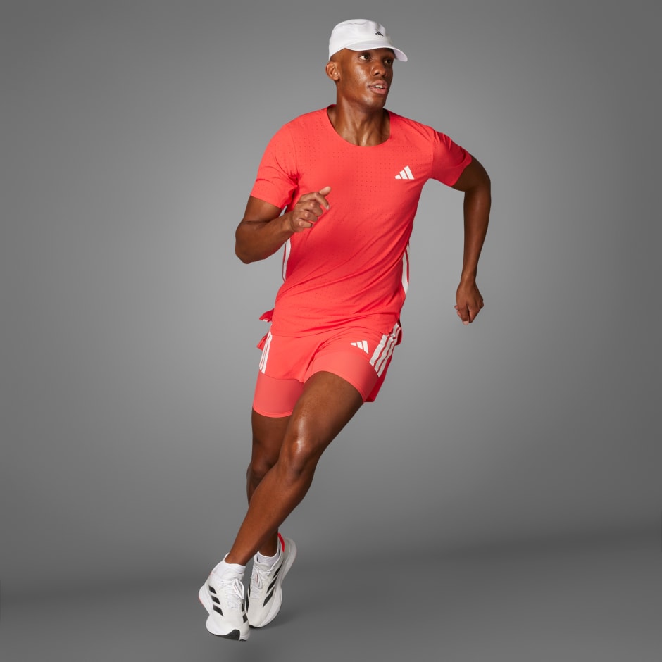 Clothing - Adizero Running 2-in-1 Gel Pocket Shorts - Red
