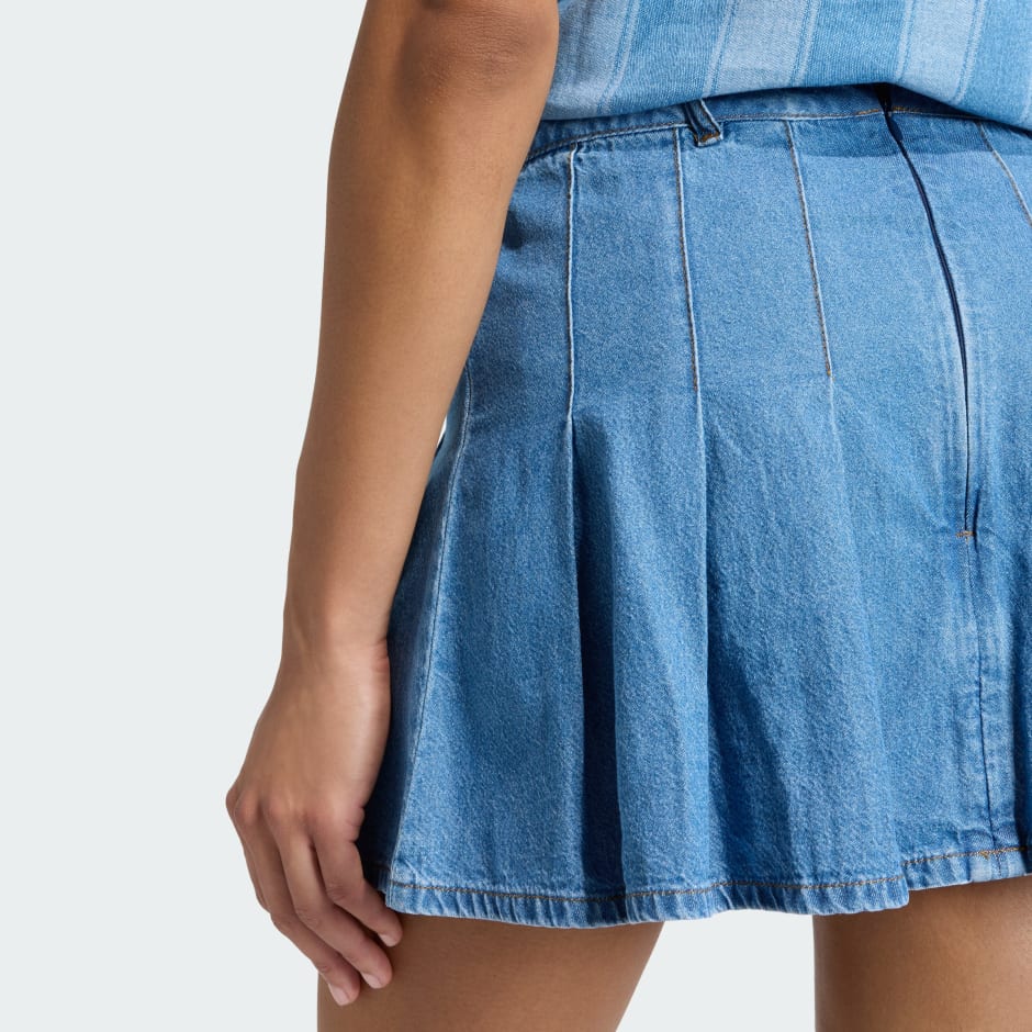 FUSTĂ PLISATĂ DIN DENIM