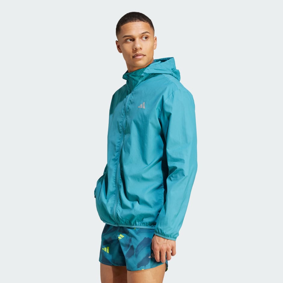 Clothing Run It Jacket Turquoise adidas South Africa