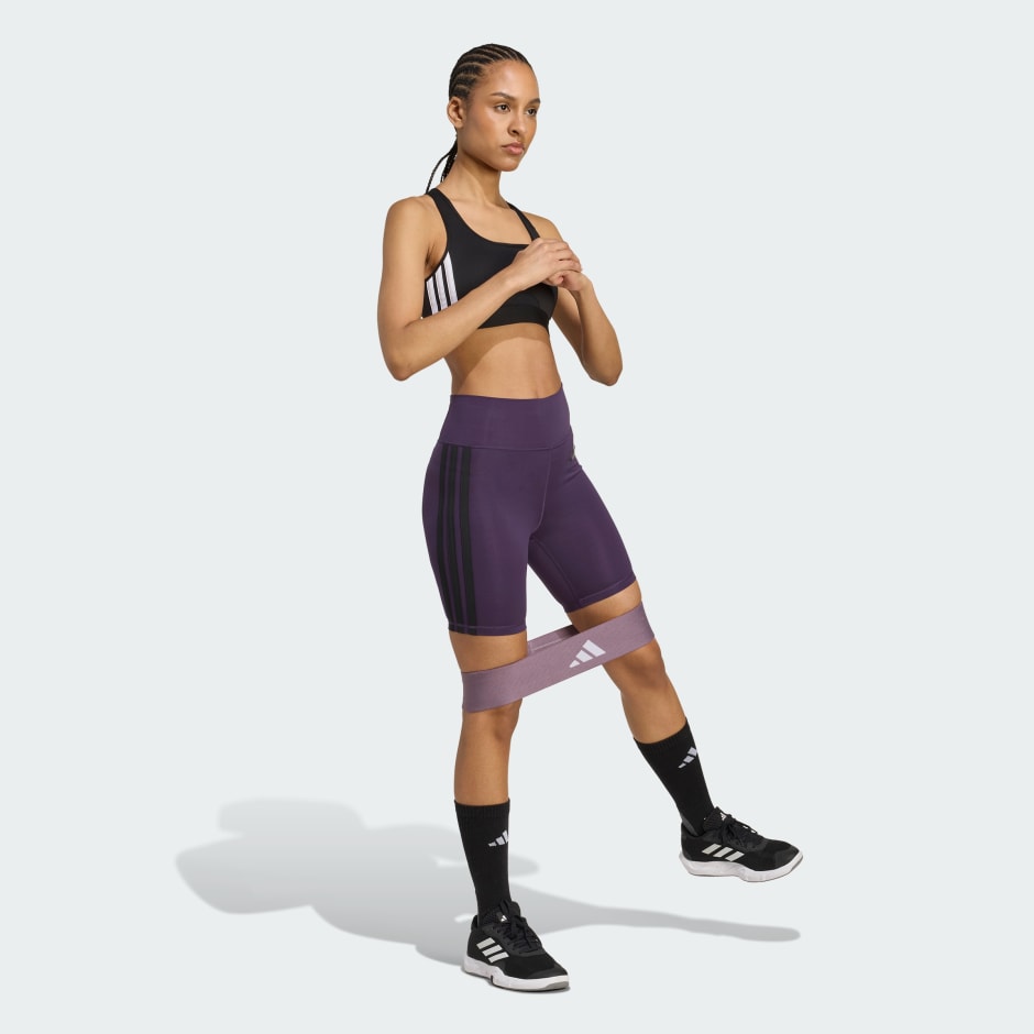 Optime Essentials 3-Stripes Short Leggings