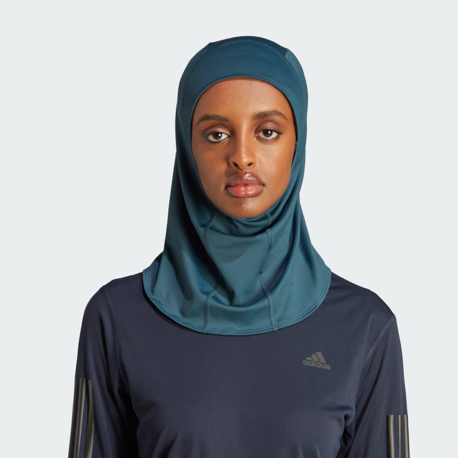 Accessories - Run Icons 3-Stripes Sport Hijab - Turquoise | adidas ...