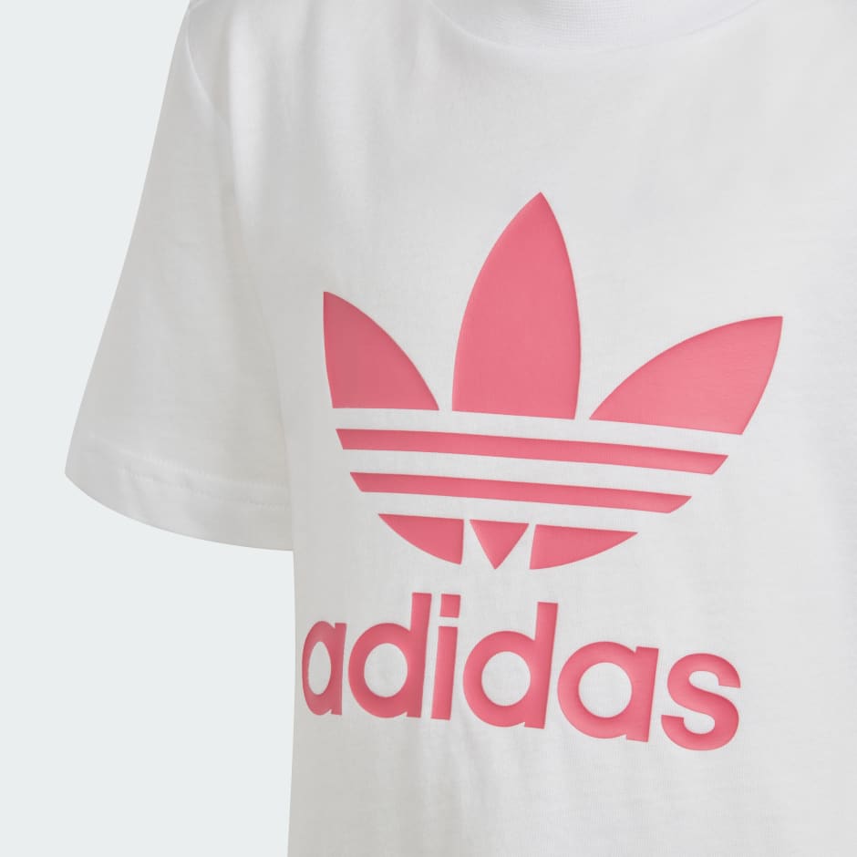Kids Clothing - Adicolor Shorts and Tee Set - Pink | adidas Bahrain