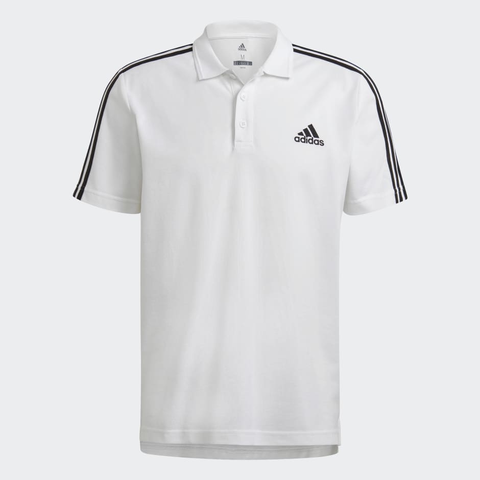 barro Robar a Preguntarse adidas AEROREADY Essentials Piqué Embroidered Small Logo 3-Stripes Polo  Shirt - White | adidas SA