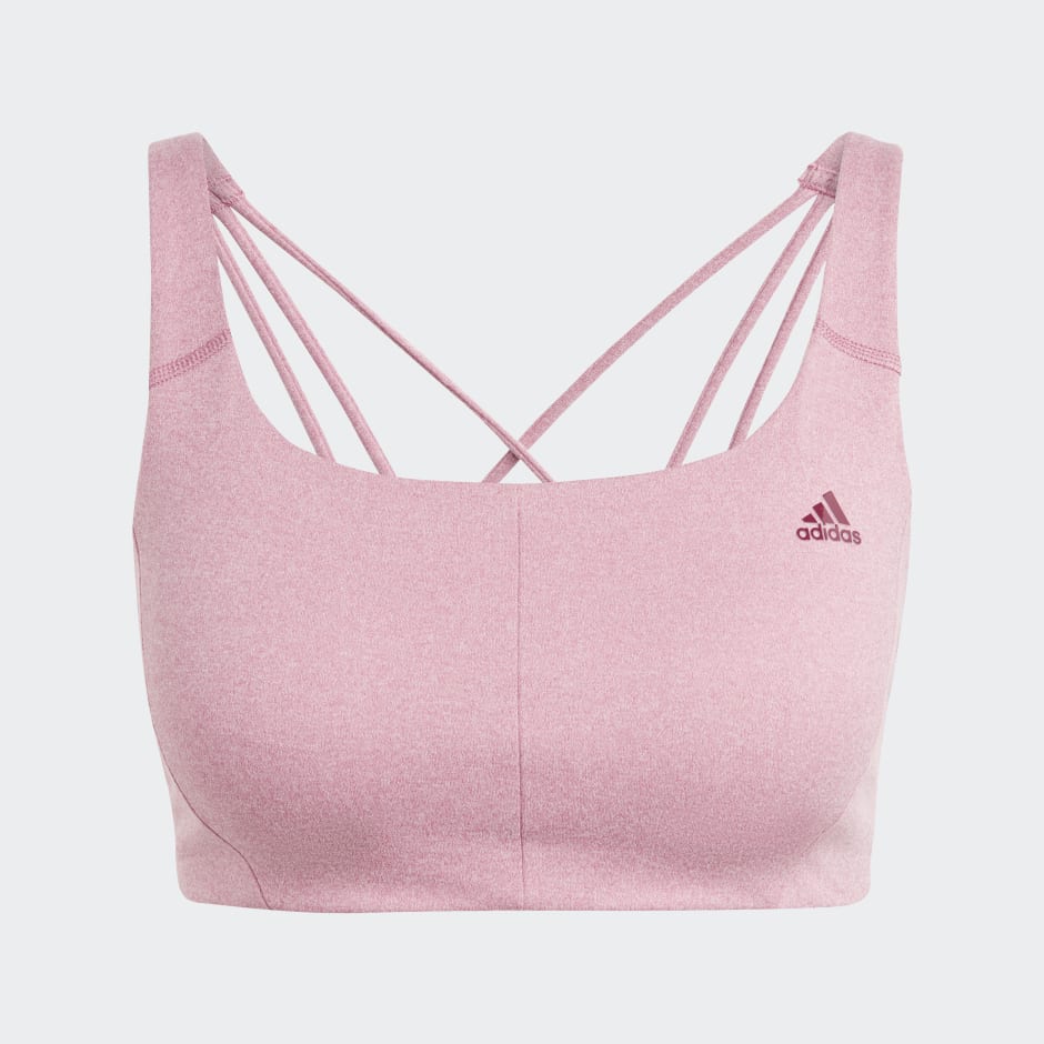 NEW Adidas Sports Bra Small A-C Light Support Pink Slip Over No Wire #0864