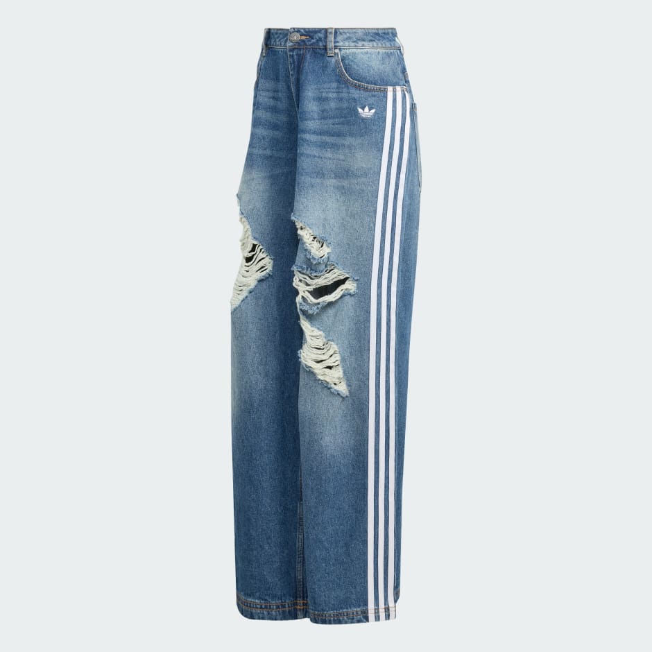 ADIDAS ORIGINALS LOOSE DENIM DESTRESSED Pants