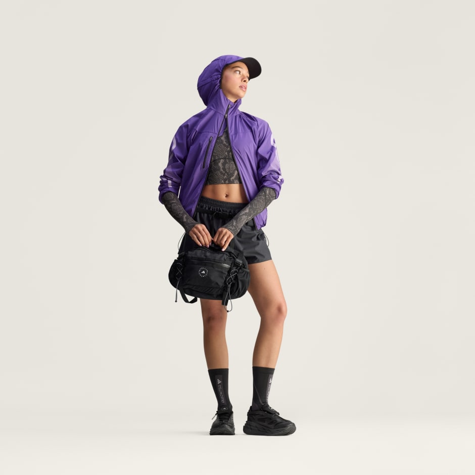 Bluză de antrenament scurtă cu m&acirc;necă lungă adidas by Stella McCartney, cu imprimeu