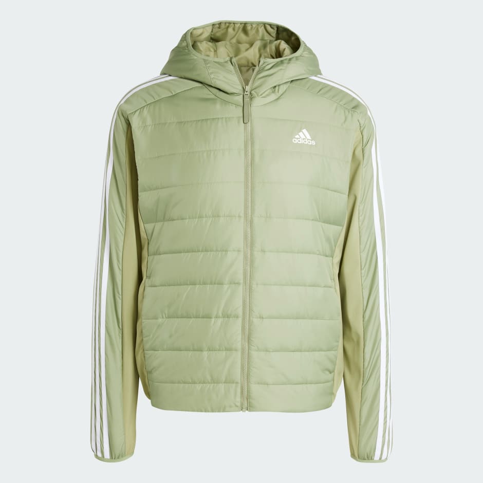Essentials 3-Stripes Insulated Hooded Hybrid Jacket