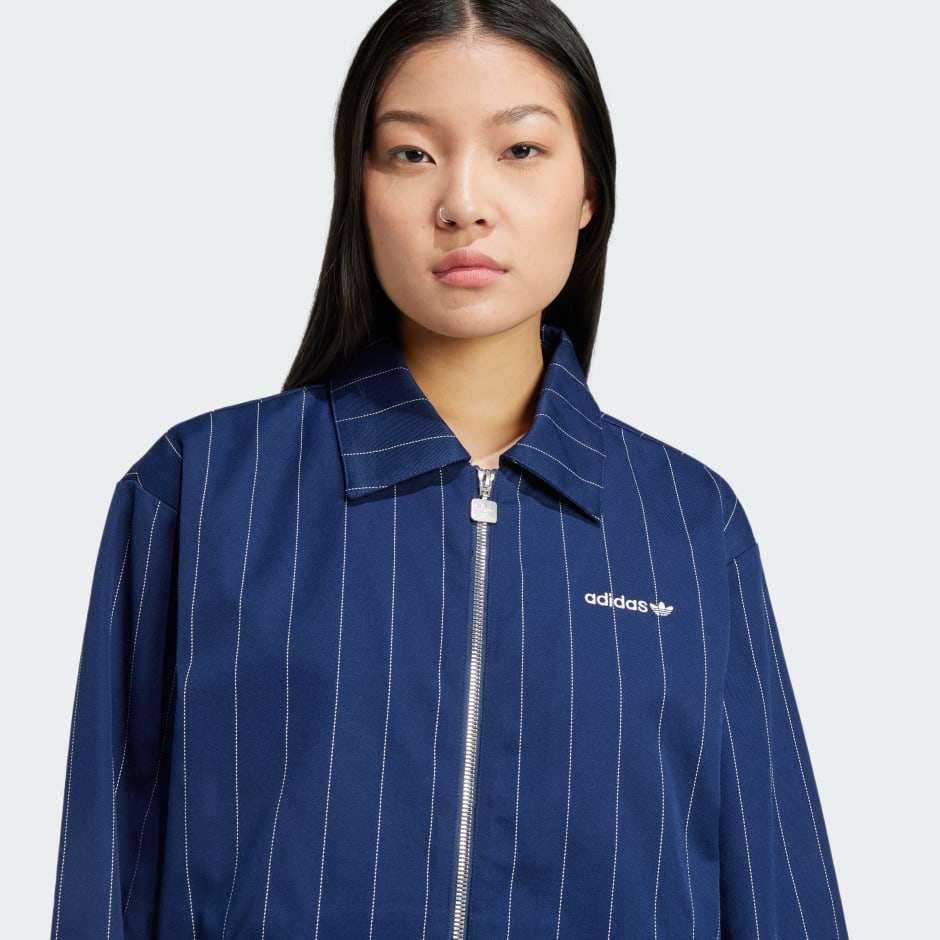 Pinstripe Harrington Jacket