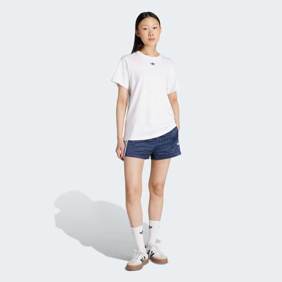 adidas Originals Pin-stripe Satin Shorts