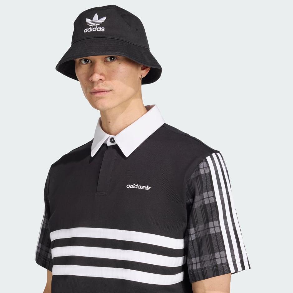 قميص بولو عادي مستوحى من كرة رغبي بنقش الطرطان المموج