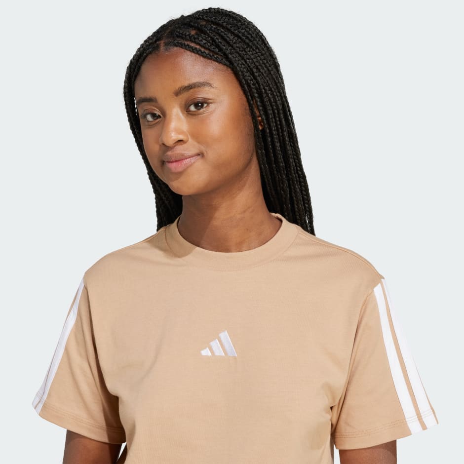 Tricou Essentials de bumbac cu 3 dungi