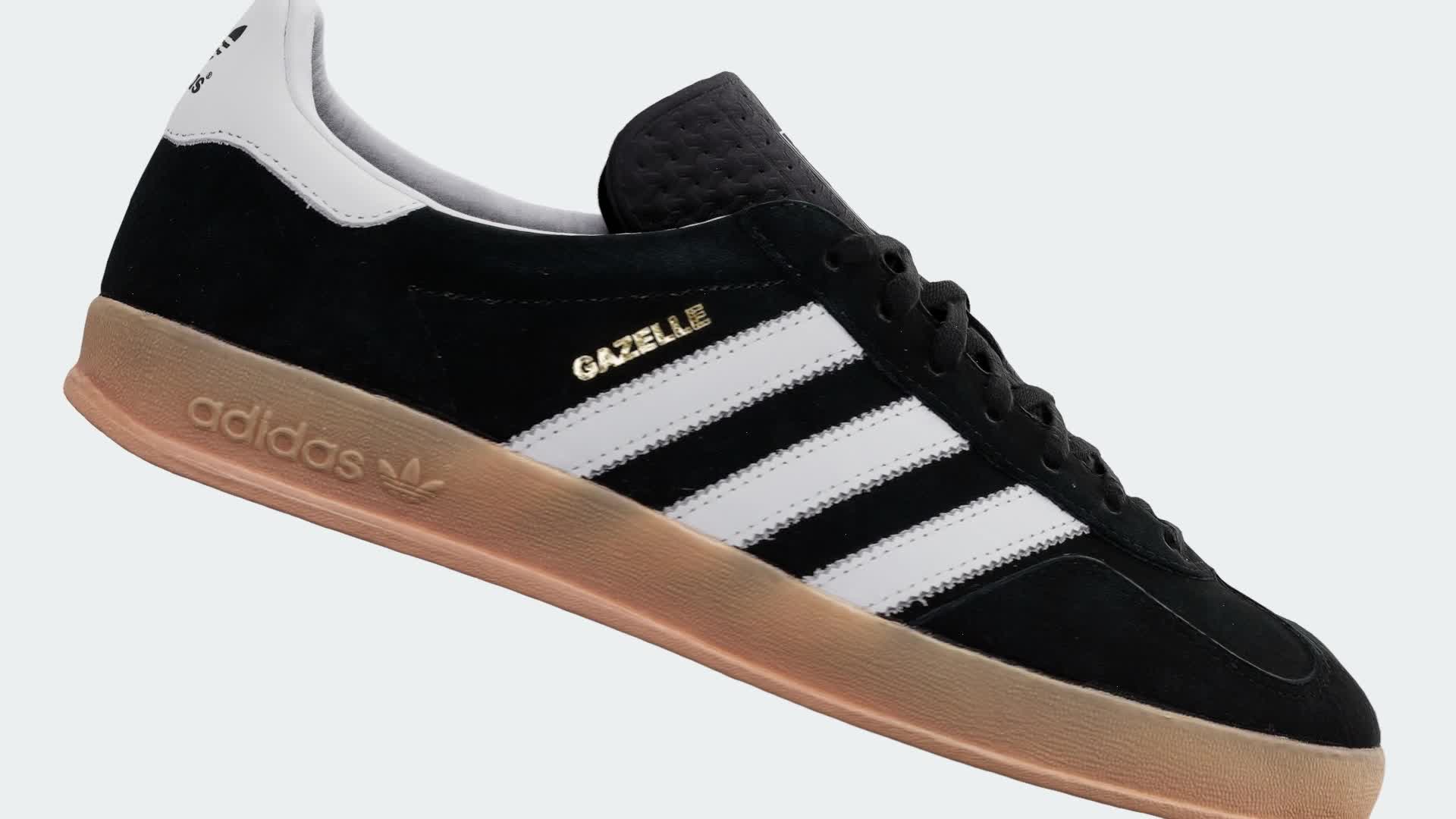 adidas originals gazelle indoor leather trimmed suede and nylon sneakers