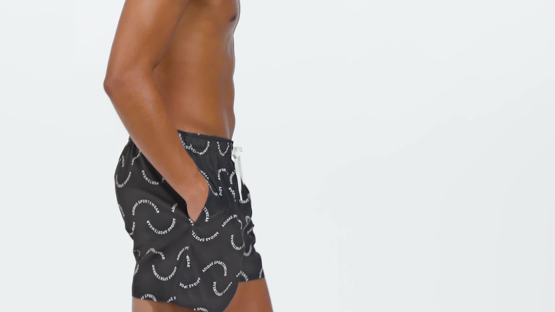 adidas Wave Logo CLX Swim Shorts - Black | Free Shipping with 