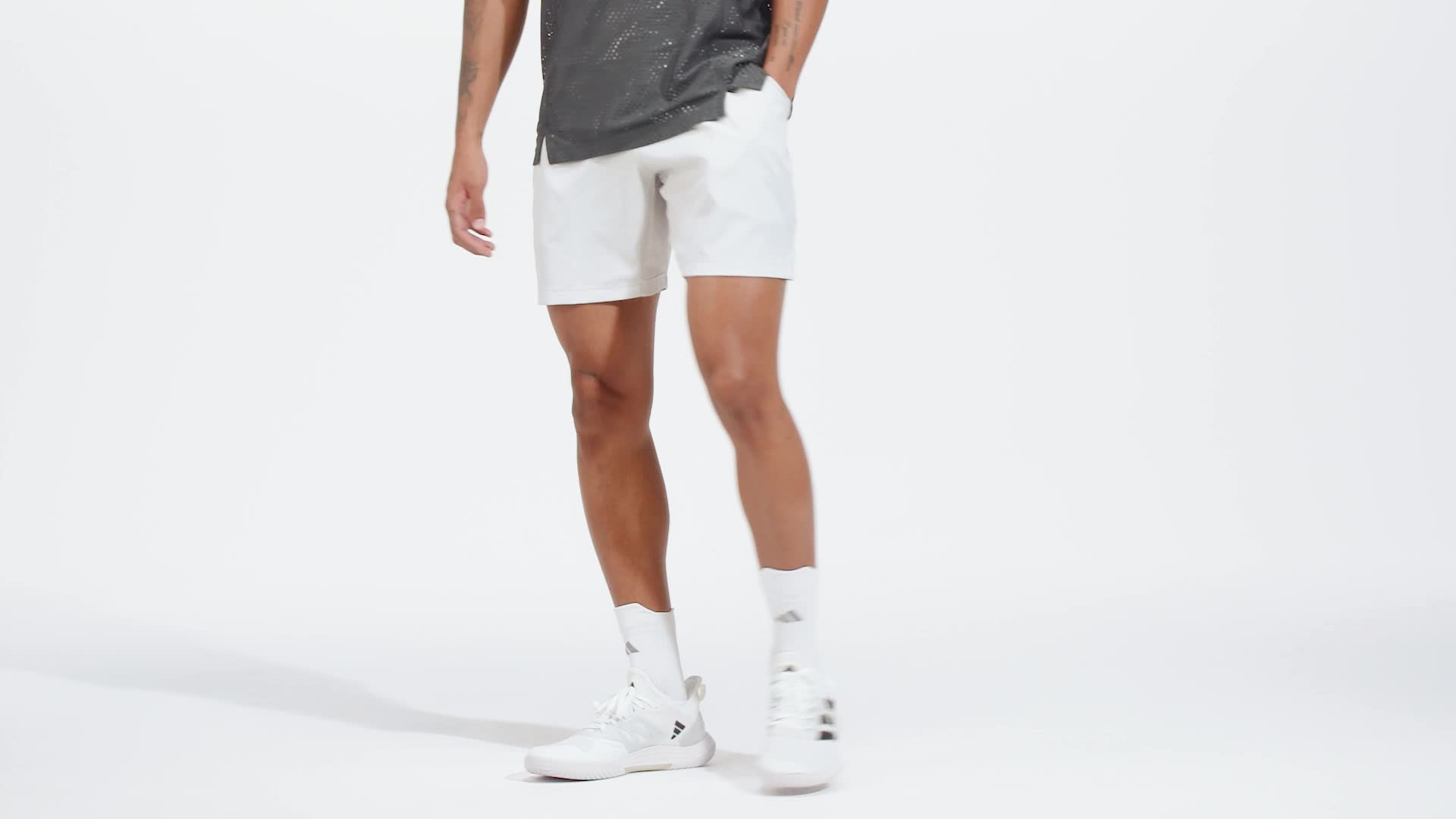 adidas Tennis HEAT.RDY Shorts and Inner Shorts Set - Grey | Men's 