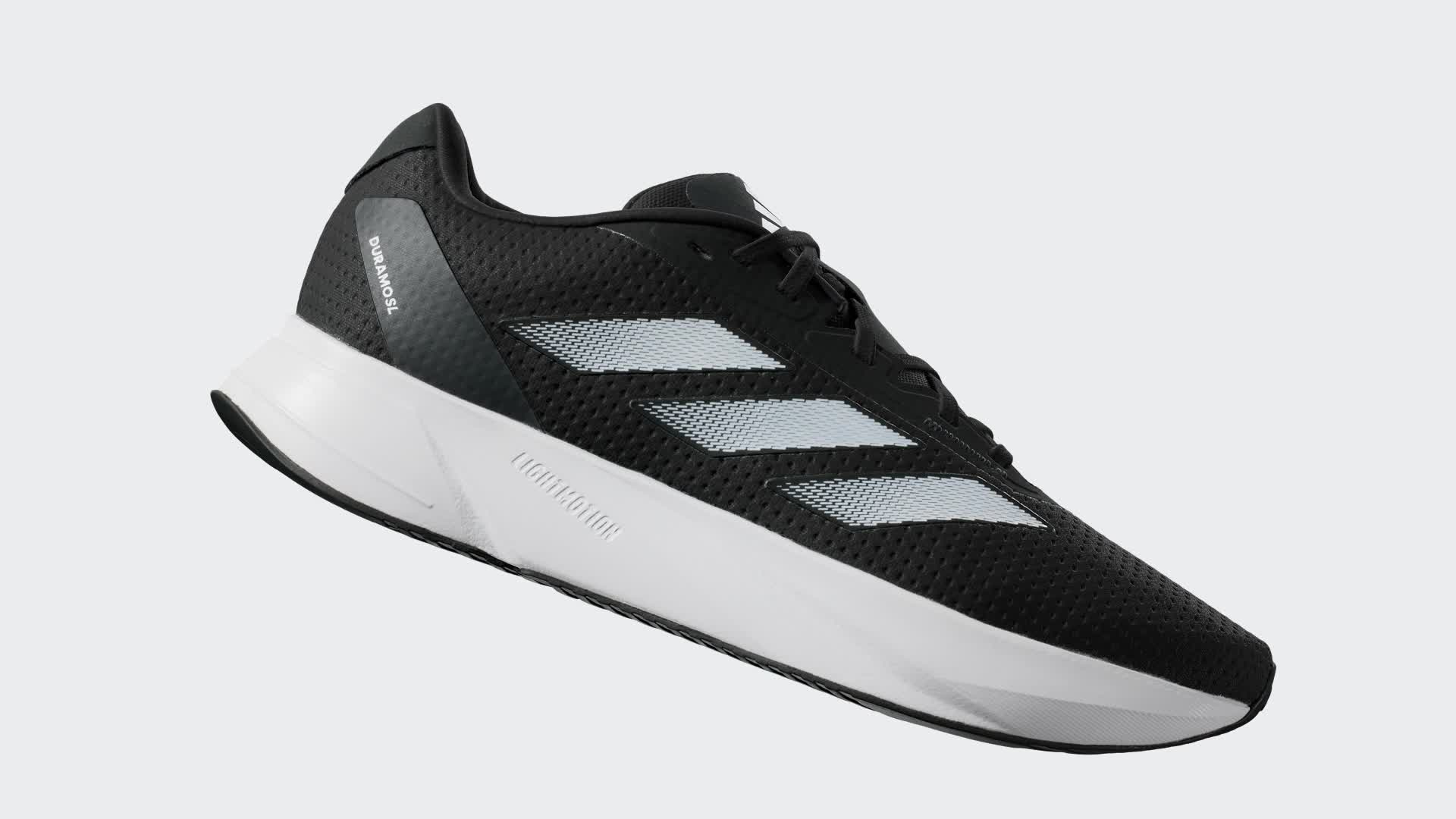 Adidas Men's Duramo SL Running Shoes, Size 12, Black/White/Carbon