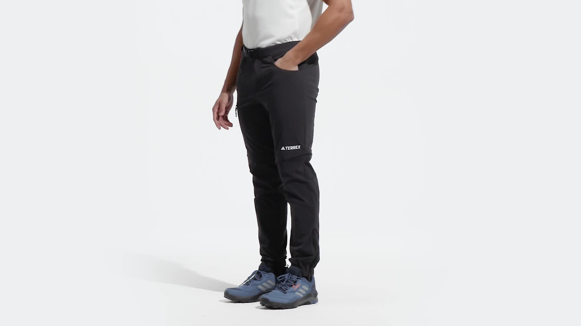 adidas Men's Terrex Utilitas Hiking Zip-Off Pants - Black | Free 