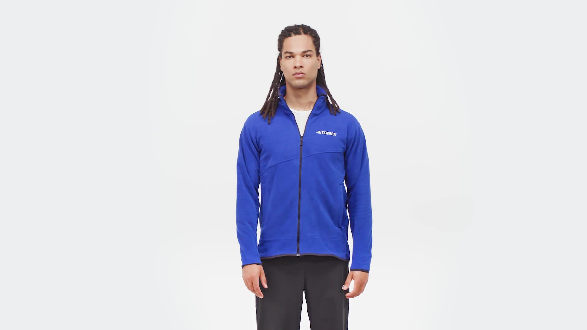 Jaqueta Fleece Zíper Terrex Multi - Azul adidas | adidas Brasil