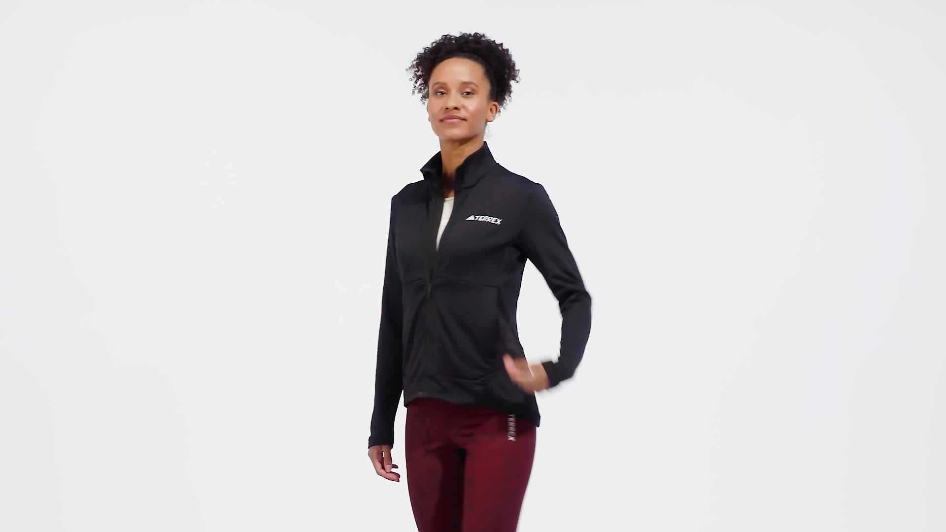 Full-Zip Multi Light Fleece Jacket Black Terrex adidas US Women\'s | - Hiking | adidas