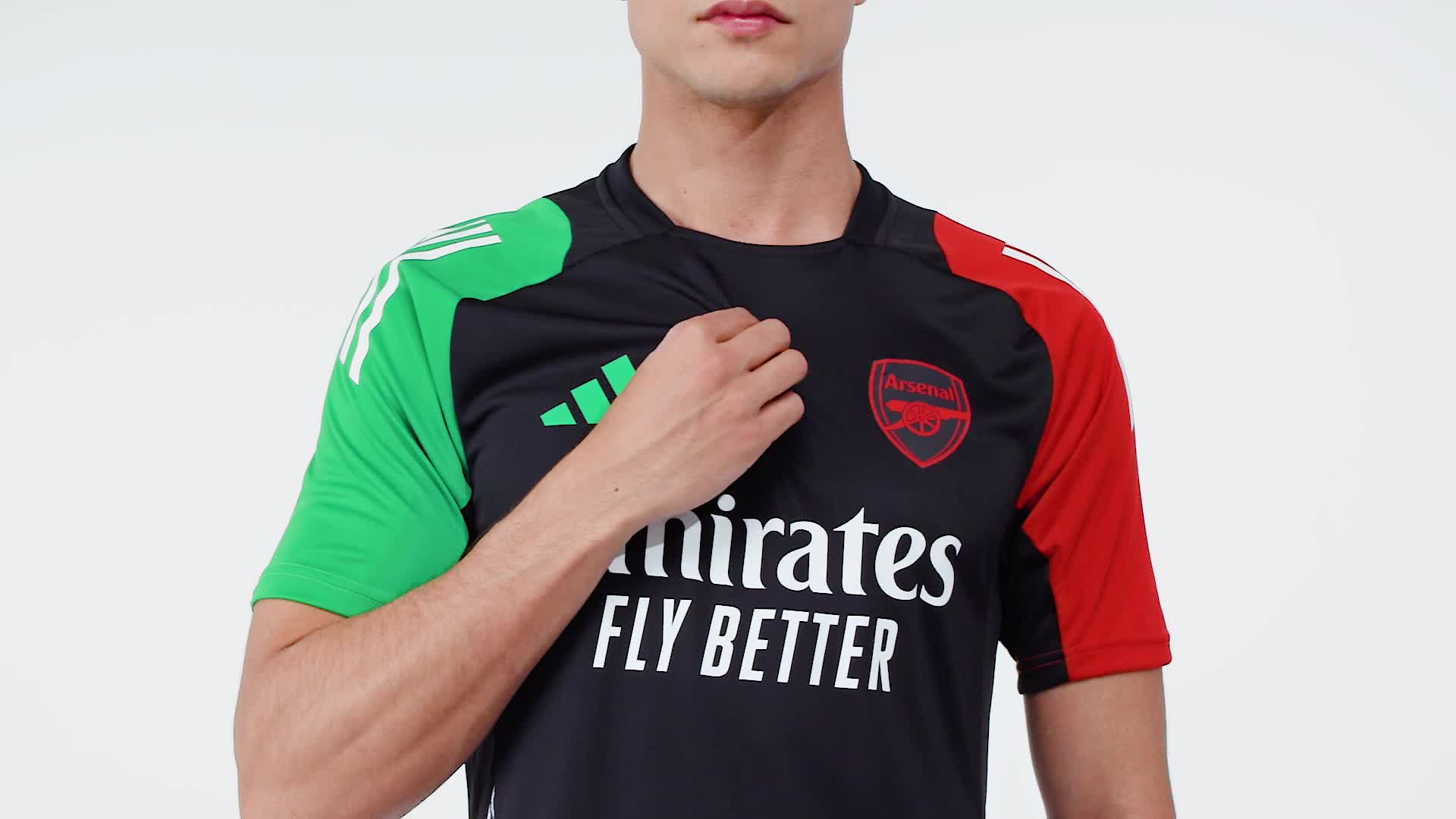 adidas Arsenal Tiro 24 Training Jersey - Black | Free