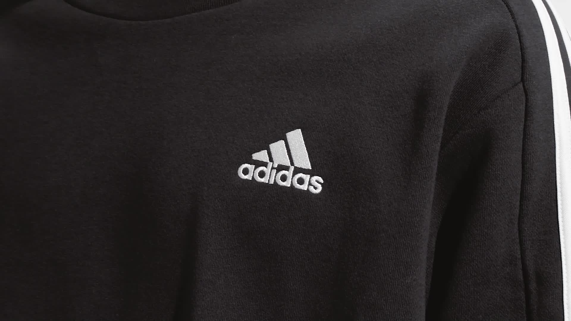 adidas Essentials French Sweatshirt Black Men\'s US Terry | adidas - 3-Stripes Lifestyle 