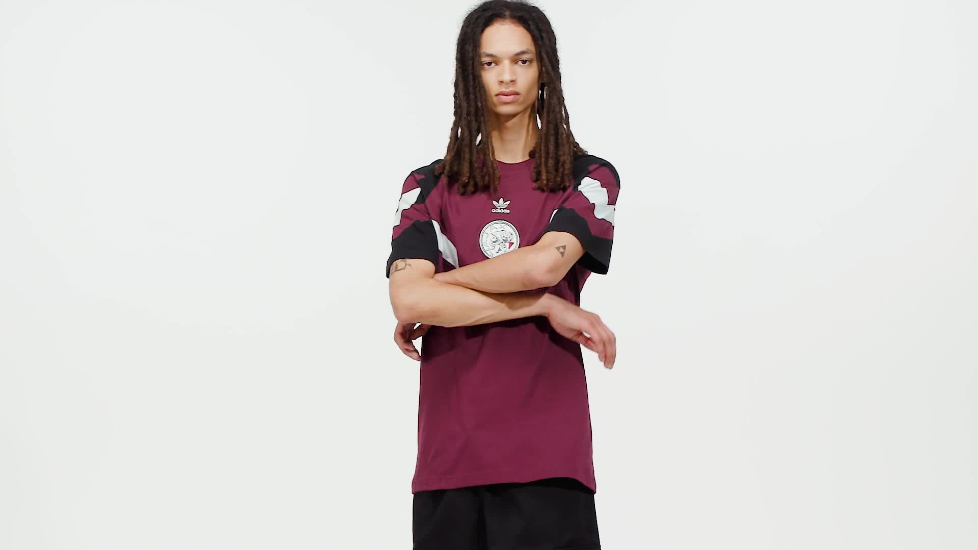adidas Ajax Amsterdam Originals Tee - Burgundy | adidas Finland