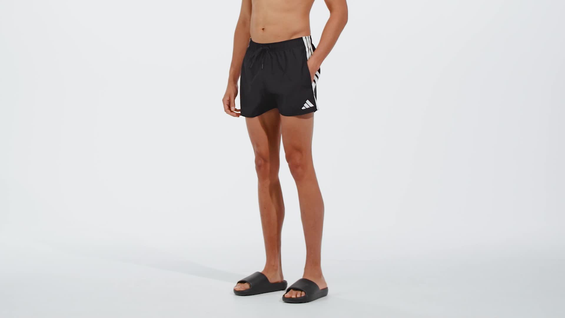 Shorts Natação Três Listras 3-Inch - Preto adidas | adidas Brasil