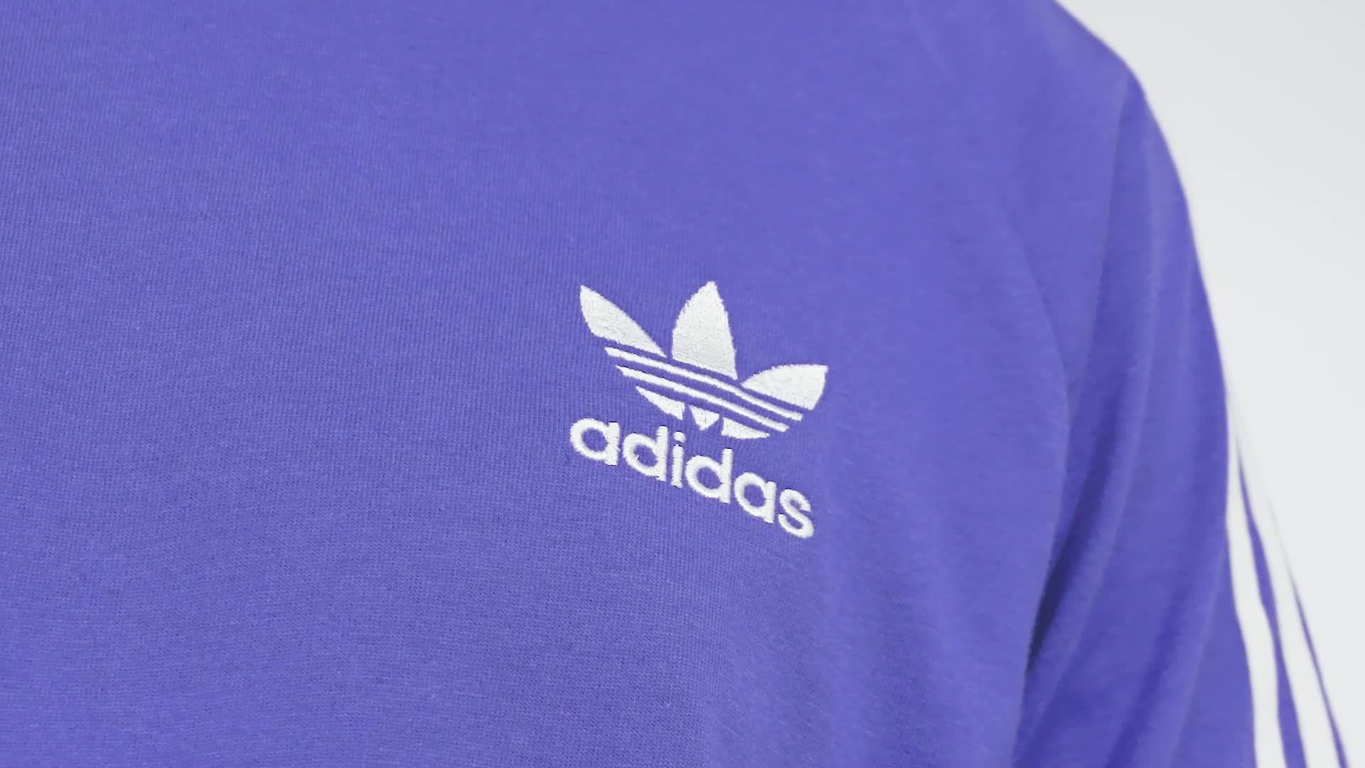 adidas Men s Lifestyle Adicolor Classics 3 Stripes Tee Purple adidas US