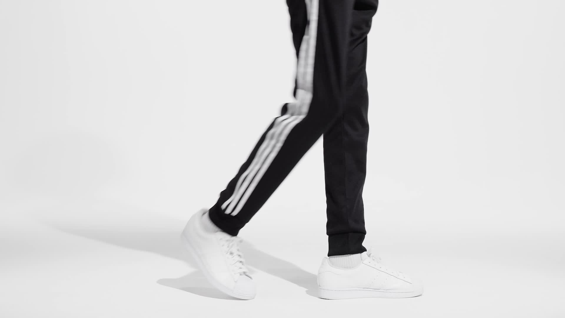 adidas Originals Gothcore oversized three stripe parachute trousers in  black