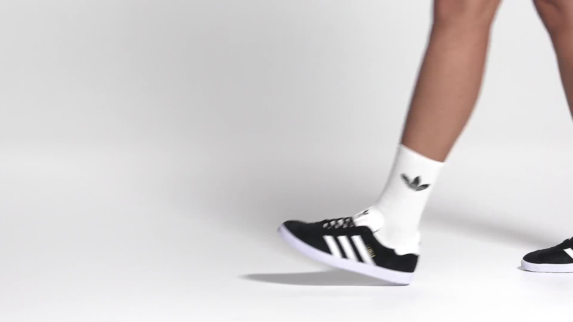 Gazelle Core Black and White Shoes adidas UK