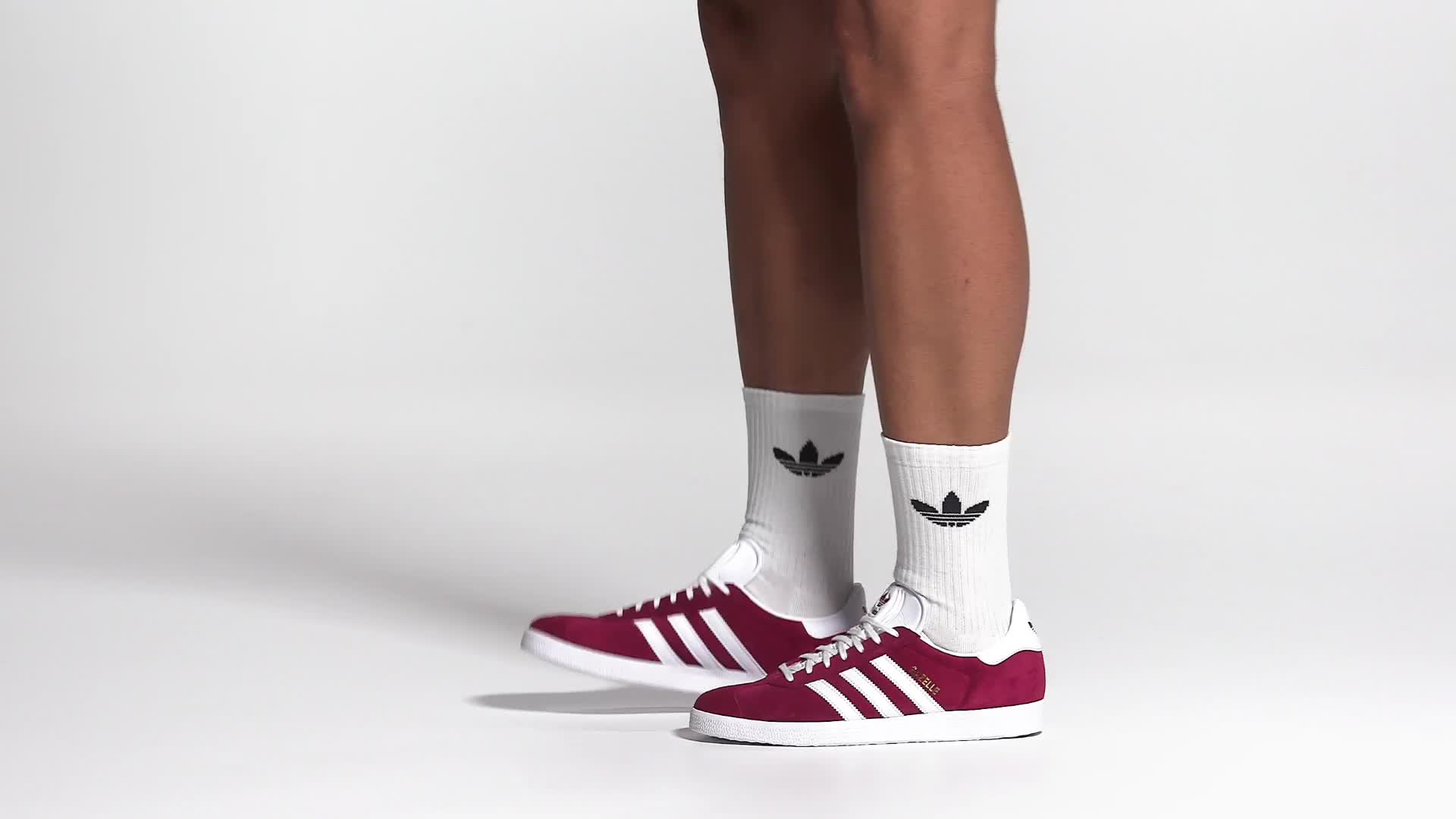 Gazelle Collegiate Burgundy and Cloud White Shoes | adidas UK