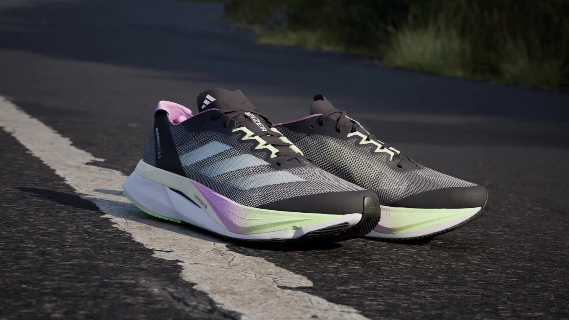 adidas Adizero Boston 12 Running Shoes - Purple | Men's Running 