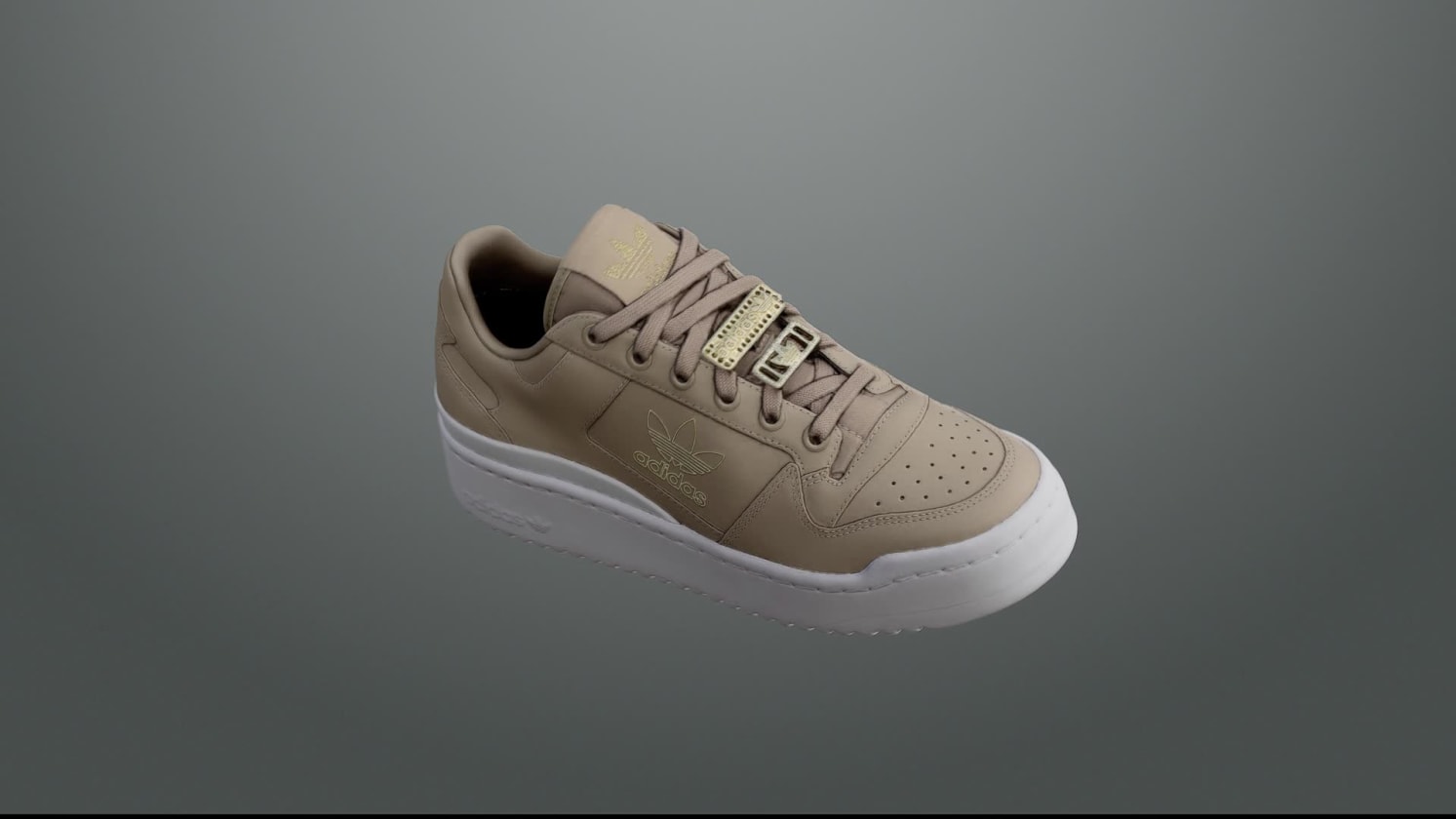 tênis flatform adidas originals forum bold w bege