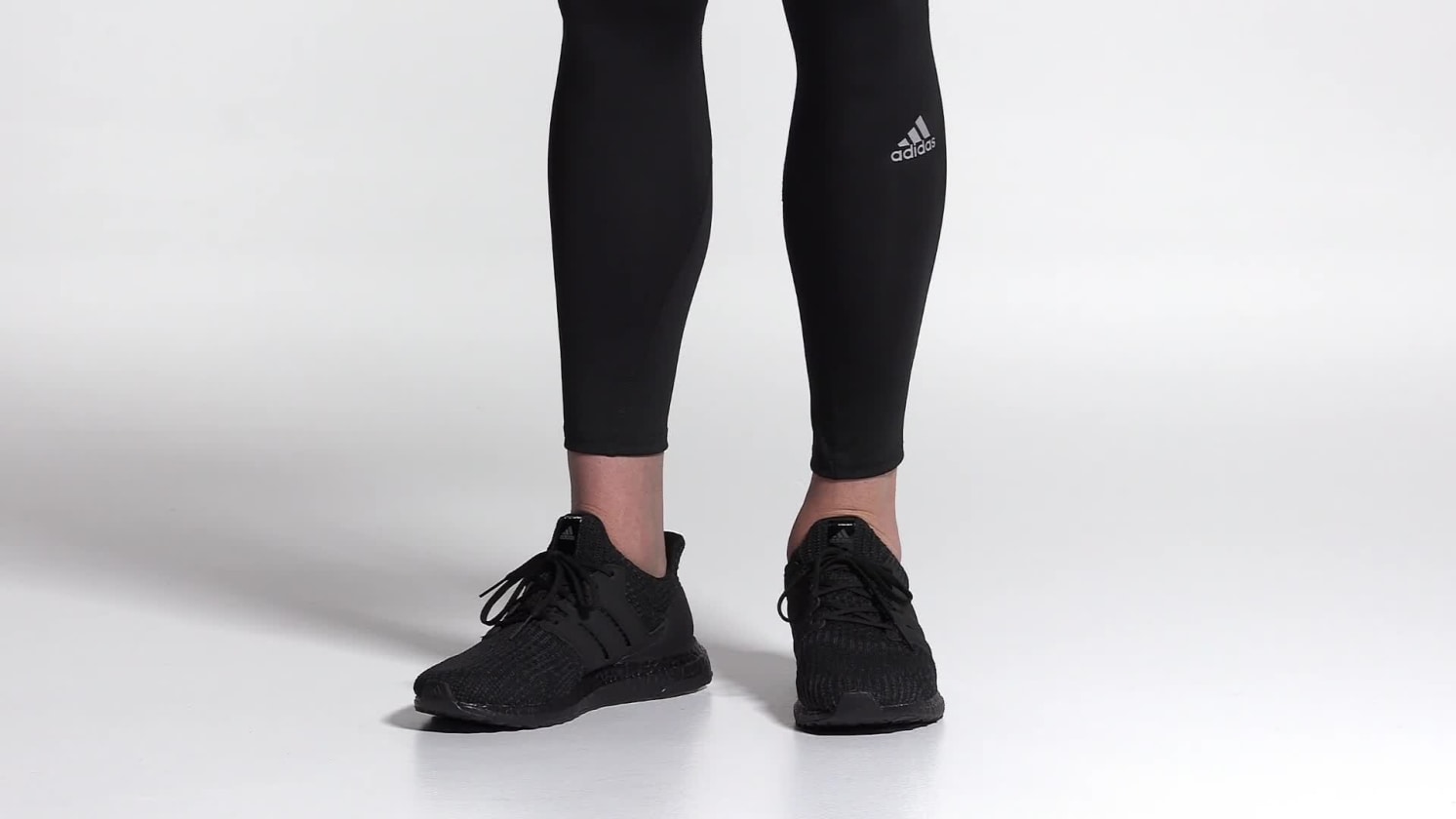 adidas ultra boost core black on feet