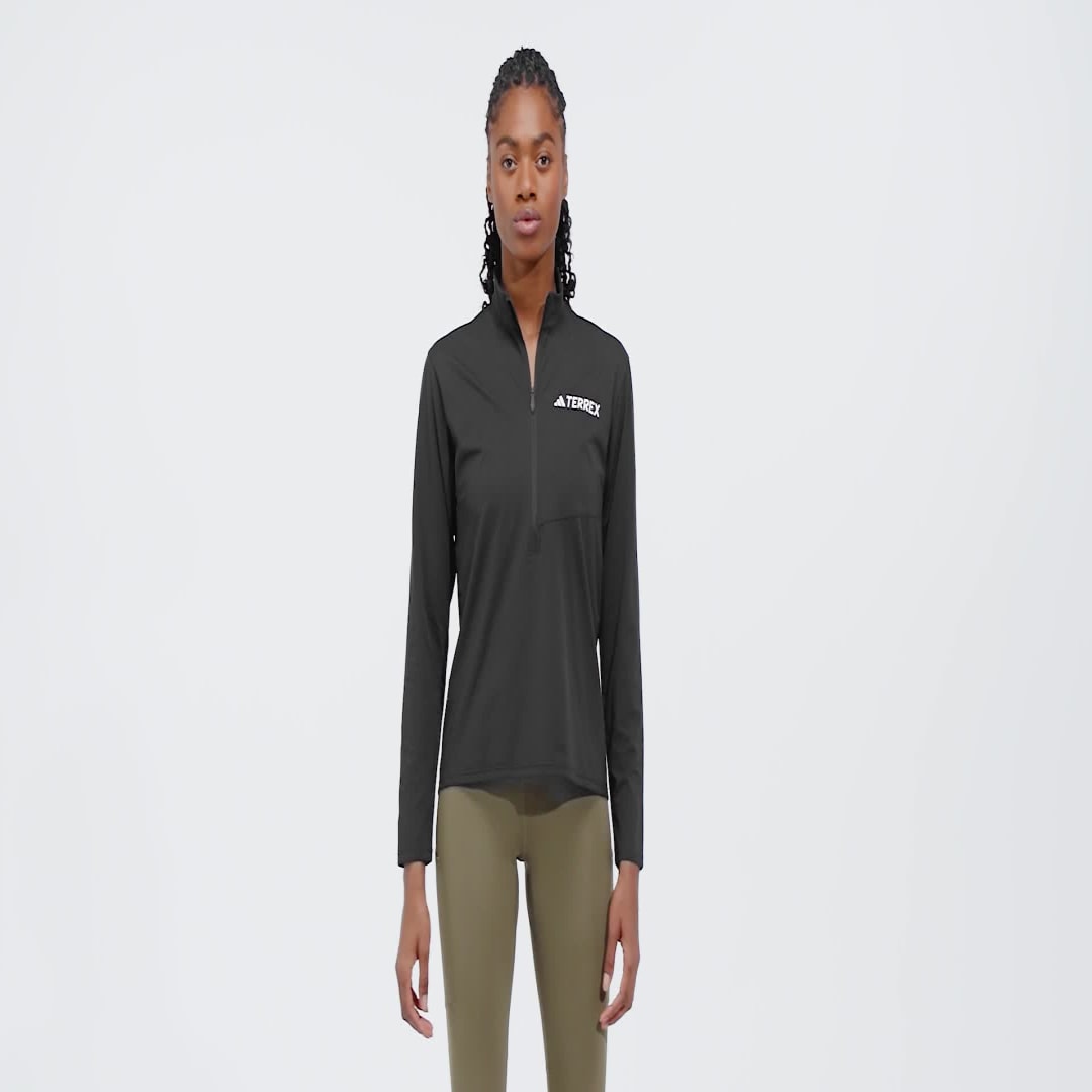 Adidas Terrex Multi Climacool Longsleeve met Halflange Rits