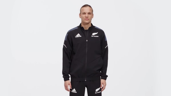 Svart All Blacks Rugby Presentation Jacket