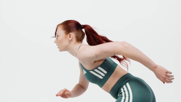 Verde Top Deportivo de soporte medio Powerreact Train con las 3 Franjas