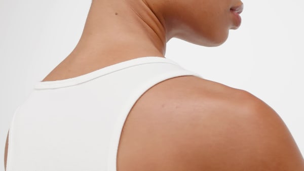 Λευκό Essentials Ribbed Tank Top